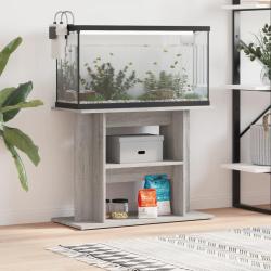 Support pour aquarium sonoma gris 80x35x60 cm bois d'ing&eacute;nierie
