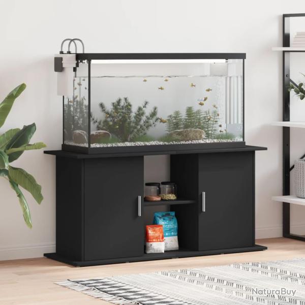 Support pour aquarium noir 121x41x58 cm bois d'ingnierie alsavelo