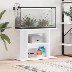 Support pour aquarium blanc 80x35x60 cm bois d'ing&eacute;nierie