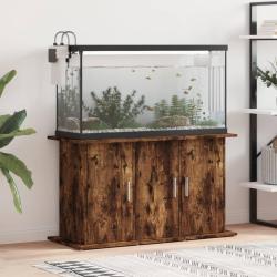 Support pour aquarium ch&ecirc;ne fum&eacute; 101x41x58 cm bois d'ing&eacute;nierie