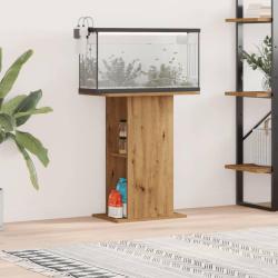 Support pour aquarium ch&ecirc;ne artisanal 36x60,5x72,5 cm