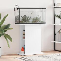 Support pour aquarium blanc 75x36x72,5 cm bois d'ing&eacute;nierie