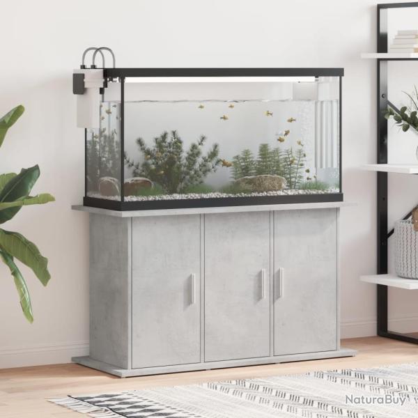 Support pour aquarium gris bton 101x41x58 cm bois d'ingnierie alsavelo