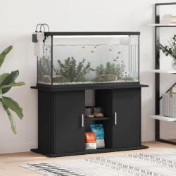 Support pour aquarium noir 101x41x58 cm bois d'ing&eacute;nierie