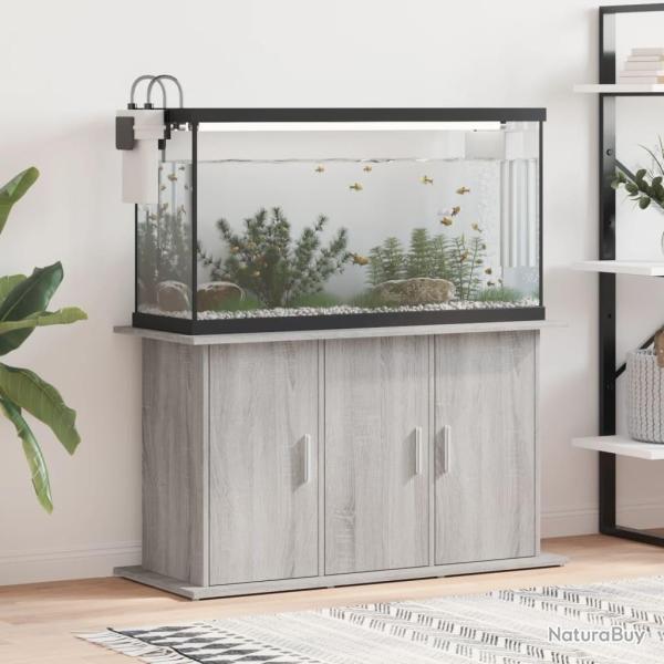 Support pour aquarium sonoma gris 101x41x58cm bois d'ing�nierie