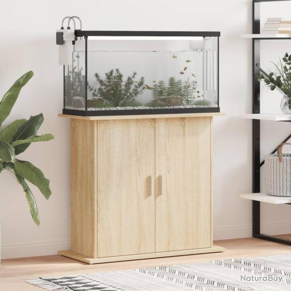 Support pour aquarium chne sonoma 81x36x73cm bois d'ingnierie alsavelo