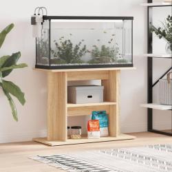 Support pour aquarium ch&ecirc;ne sonoma 80x35x60cm bois d'ing&eacute;nierie