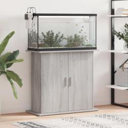 Support pour aquarium sonoma gris 81x36x73 cm bois d'ing&eacute;nierie