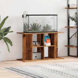 Support pour aquarium vieux bois 100x40x60 cm bois d'ing&eacute;nierie