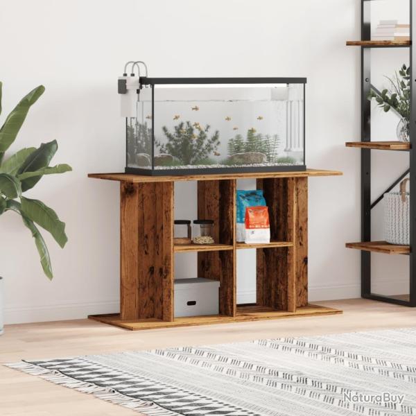 Support pour aquarium vieux bois 100x40x60 cm bois d'ing�nierie