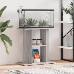 Support pour aquarium sonoma gris 60x30x60 cm bois d'ing&eacute;nierie alsavelo