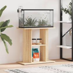 Support pour aquarium ch&ecirc;ne sonoma 60x30x60cm bois d'ing&eacute;nierie alsavelo