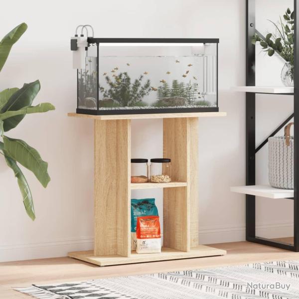 Support pour aquarium chne sonoma 60x30x60cm bois d'ingnierie alsavelo