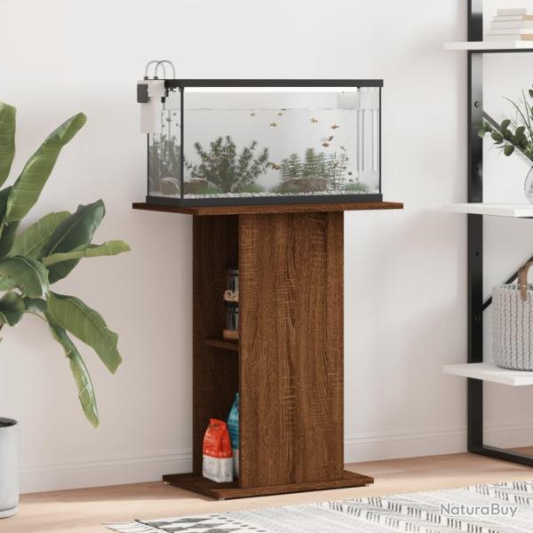 Support pour aquarium ch�ne marron 60,5x36x72,5 cm