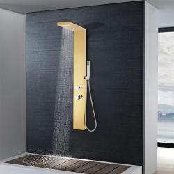Syst&egrave;me de panneau de douche Acier inoxydable 201 Dor&eacute;