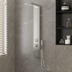 Syst&egrave;me de panneau de douche Acier inoxydable Carr&eacute;