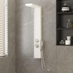 Syst&egrave;me de panneau de douche Aluminium Blanc