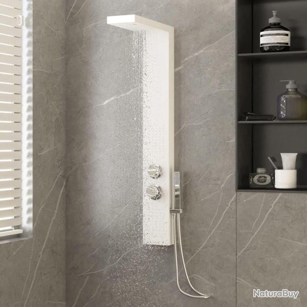 Syst�me de panneau de douche Aluminium Blanc alsavelo
