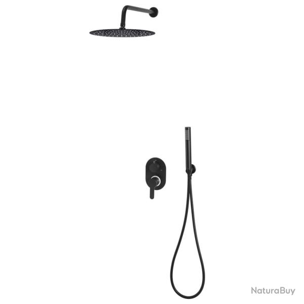 Syst�me de douche Acier inoxydable 201 Noir alsavelo