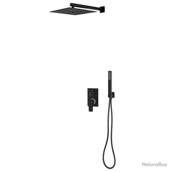 Syst�me de douche Acier inoxydable 201 Noir alsavelo