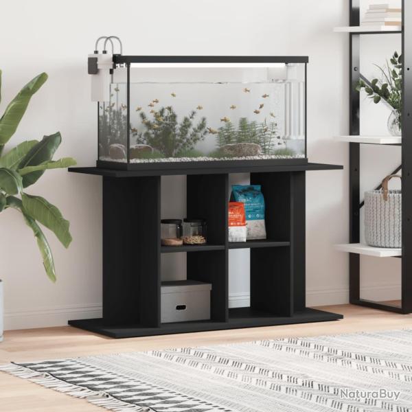 Support pour aquarium noir 100x40x60 cm bois d'ingnierie alsavelo