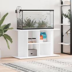 Support pour aquarium blanc 100x40x60 cm bois d'ing&eacute;nierie