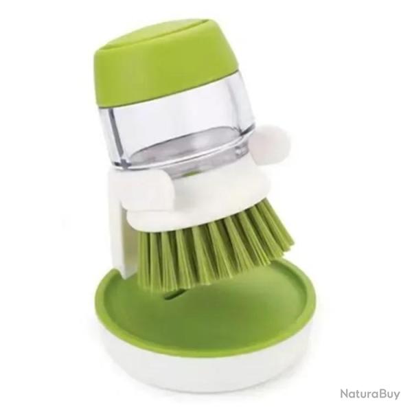 Brosse � vaisselle, distributeur de savon, brosse de nettoyage de cuisi Green