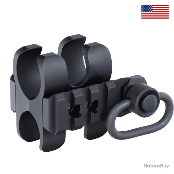 Montage rails picatinny lat�raaux et attache sangle QD pour fusil � pompe