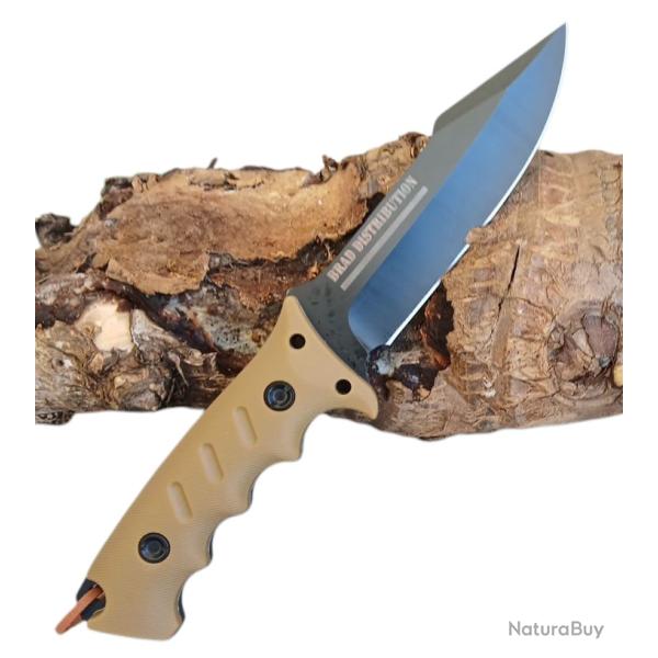 BRAD DISTRIBUTION rare Couteau tactique � lame fixe HMR 1 Sable ( le top du couteau tactique !)