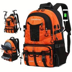 Sac &agrave; Dos Randonn&eacute;e 40L &Eacute;tanche Port USB Camping Trekking Escalade Voyage Respirant L&eacute;ger confortabl