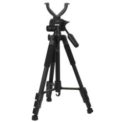 Tr&eacute;pied de Tir Aluminium R&eacute;glable 50,8 &agrave; 177,8 cm Support Carabine Chasse Rotation 360&deg; Multifonctio