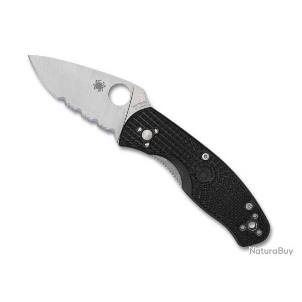 COUTEAU SPYDERCO PERSISTENCE NOIR SEMI-DENTEE