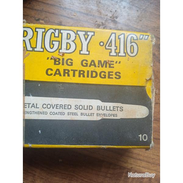 Balles 416 Rigby bo�te de 10 cartouches