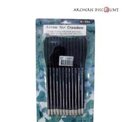 Set De 12 Traits Plastique 6,5 Pour Pistolet Arbal&egrave;te 50 / 80 Livres