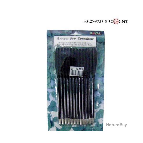 Set De 12 Traits Plastique 6,5 Pour Pistolet Arbal�te 50 / 80 Livres