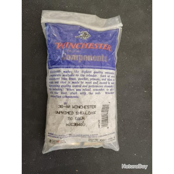 DOUILLES LAITON WINCHESTER 38-40 WIN UNPRIMED /50