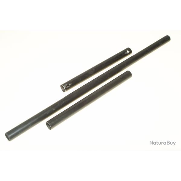 3 tubes noirs en acier pour tunnel de vise