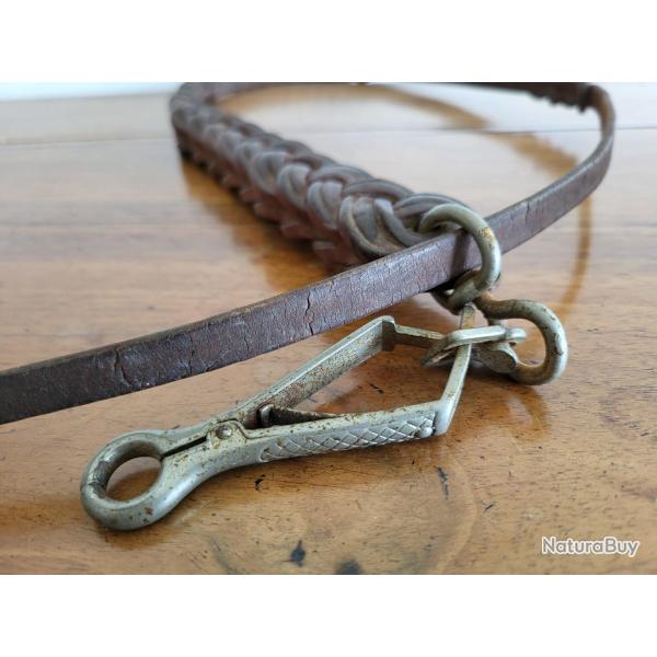 BELLE LAISSE FOUET EN CUIR TRESSE ..