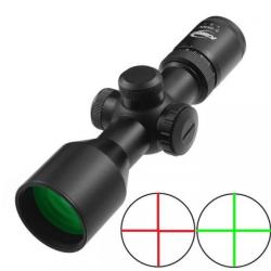 Lunette de tir 3-9x40 compacte avec r&eacute;ticule Mil dot illumin&eacute; colliers 11 ou 22 mm