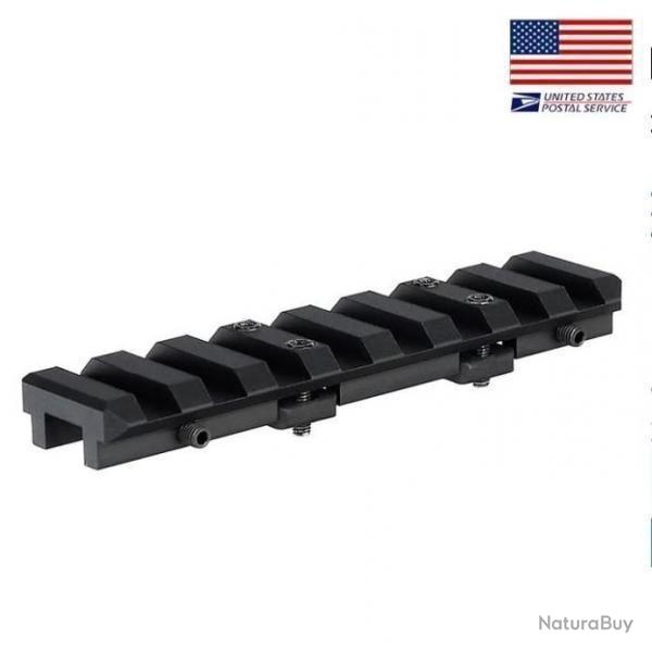 Rail Picatinny pour bande ventil�e de fusil de chasse ou de fusil � pompe, 85 mm, 8 Slots