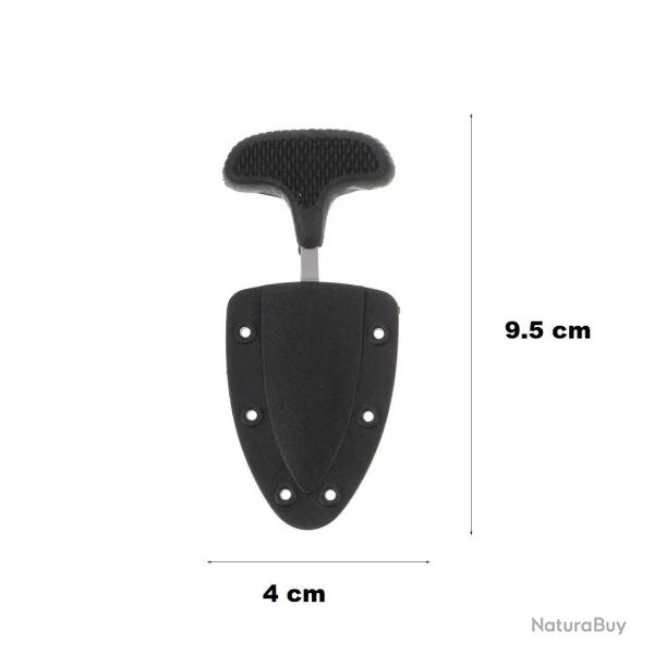 Push dagger lame crant�e en acier inoxydable avec �tui rigide