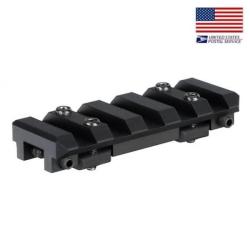 Rail Picatinny pour bande ventil&eacute;e de fusil de chasse ou de fusil &agrave; pompe, 55 mm, 5 Slots