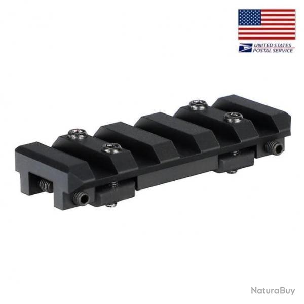 Rail Picatinny pour bande ventil�e de fusil de chasse ou de fusil � pompe, 55 mm, 5 Slots