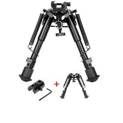 Bipied M&eacute;tal pour rail picatinny et grenadi&egrave;re avec adaptateur pour rail picatinny