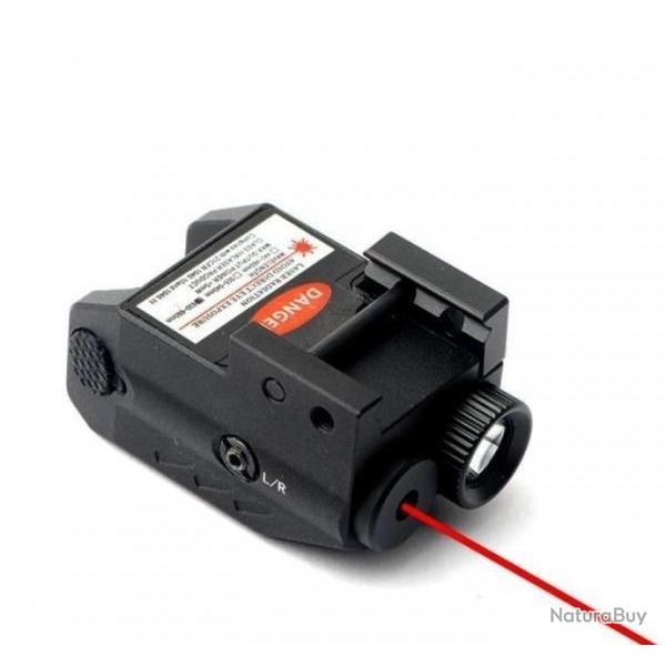 Lampe Laser Rouge et led 500 Lumens pour rail picatinny