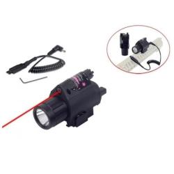 Lampe Laser rouge tactique en metal et led 1500 Lumens pour rail picatinny
