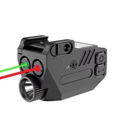 Lampe avec double Laser Rouge et vert LED 800 lumens Flash Strobo pour rail picatinny