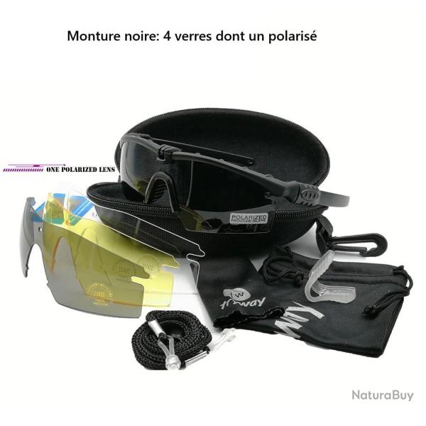 Lunette de protection avec 4 verres interchangeables dont un polaris�