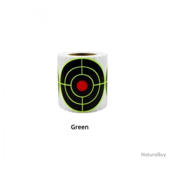 100 cibles autocollantes ractives 7.5 cm pour tir aux plombs