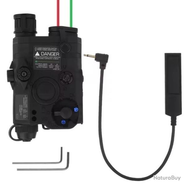 Lampe avec double Laser Rouge et vert LED 500 lumens pour arme d'�paule